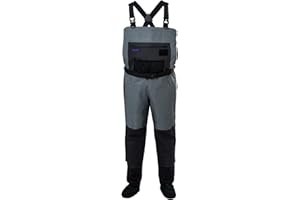 ‎GENERIC ONEWES 4-lagiges Wathose Anglerhose atmungsaktiv wasserdicht mit Neopren Strumpffuß Fliegenfischen Wathose Chest Waders
