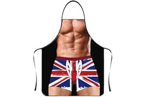 Anzhee Sexy Men Apron Creative Cooking Apron Kitchen Apron Barbecue Apron Funny Motif Apron Bib Apron for Men Women Party Costume Funny Apron for Friend Women Men Novelty Funny Apron Gift