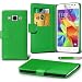 Produktbild Gadget Giant Samsung Galaxy Core Prime g360 F grün Leder Flip Case Schutzhülle Mit Displayschutzfolie Und Stylus Pen