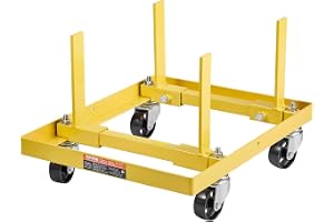 VEVOR Motorstativ, 340 kg (340 kg) lastkapacitet motorstativ med justerbar bredd och längd, kraftig stålmotorhållare med 4 sv