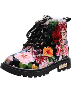OverDose Baby Mädchen Kinder Mode Blumen Schuhe Martin Stiefel Casual Kinder Stiefel Mädchen Schuhe (20-29)