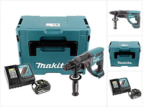 Makita DHR 202 Y1J-P 18 V Akku Kombihammer SDS-Plus im Makpac mit 3,0 Ah Akku und Ladegerät