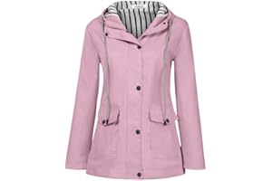 Vectry Abrigos Chaqueta Impermeable Mujer Chaqueta De Lluvia Sólida Al Aire Libre Talla Grande Impermeable con Capucha A Prueba De Viento Chubasquero Mujer Abrigo Deporte Portátil