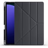 Case Compatible with Kilifplus Samsung Galaxy Tab S10 Plus Tri Folding PU Leather Soft with Silicone Pen Compartment Foldable Stand
