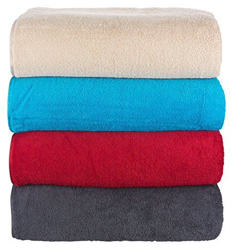 XXL Decke / Kuscheldecke Wohndecke Strandtuch Frottee 200x250cm Floringo (schiefer)