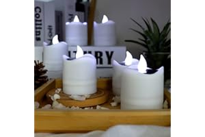 LITTLE ANTS 6 Pcs Bougies LED, Bougie Solaire Flamme,Bougies à LED -Réaliste et Bright, Puissance de la Solaire,Scintillement,étanche, pour Votive Table Party Anniversaire Mariage Noël