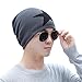 Produktbild Ursing Männer Warm Ausgebeult Weben Häkeln Wolle Stricken Kappen Hut Herren relaxten Strickmütze Einheitsgröße Basic Beanie Wintermütze Mütze gestrickte Wintermützen Herrenmütze Skimütze (Grau)