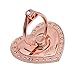 Produktbild HENGSONG Herz Aufkleber Metallring Ständer Halter Halterung Finger Grip Standplatz für Telefon Handy Auto Home Use (Rose Gold)