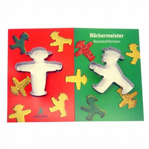 Ampelmann 103210001 - Keksausstecher 2er-Set Bäckermeister