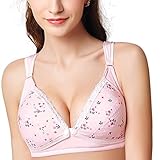 HOEREV Cotton Soft Nursing Maternity Non-wired Breast Feeding Bra