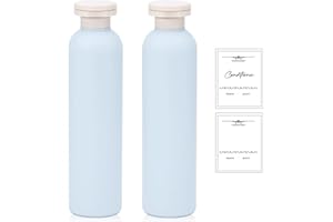 UMETASS 2 Stück Reiseflaschen zum befüllen, Auslaufsicher Reisezeitset, reisegroß Shampoo Behälter mit Flip-Top Deckel, Leere Reiseflaschen (Blau, 260ml)