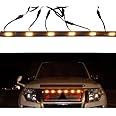 CLOUDSALE Smoked LED Lens Front Grille Running Light Universal for car 6 Pieces Amber Smoked
