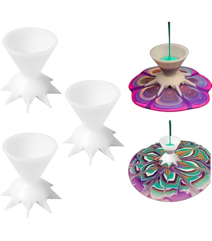 Gobelets Divisés En Silicone Pour Résine Et Peinture - 4 Pièces Avec 4 Bâtons D'Agitation - 2/3/4/5 Canaux Versement Précis