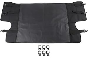 FUNFOB Cache-Bagages Rideau De Protection Coffre Arrière Intérieur avec Boucle Version Quatre Portes pour Jeep pour Wrangler JL 2018 Et Plus Housse Colis Cargo Coque Cache-Bagages