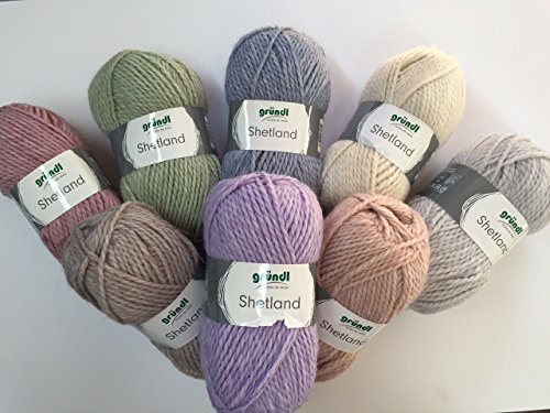 Gründl Wolle Shetland Farbe 10 – weiß – weiche Wolle zum Stricken & Häkeln 100g Knäuel - 4