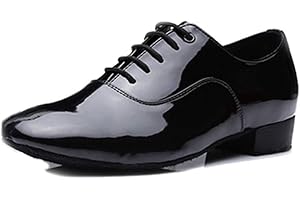YKXLM Scarpe Ballo Latino Uomo per Salsa Tango Jazz Performance Partito di Pratica di Danza Scarpe,Modello IT-Men