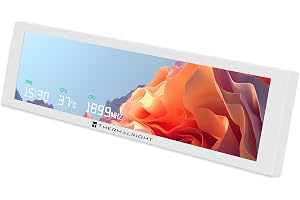 THERMALRIGHT Trofeo Vision 9.16 LCD vit 9,16-tums magnet-IPS-skärm, 1920 x 480 upplösning, magnetiskt fäst till chassitets yt