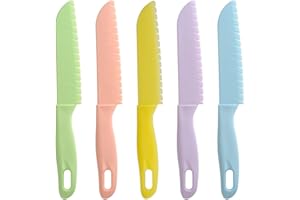 ONUPGO 5 pièces enfants Chef couteau en nylon/couteau à fruits pour enfants, couteau à laitue ou couteau à salade