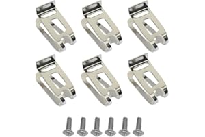 Daaxing 6 Stück Ersatz-Gürtelhaken-Clip, Edelstahl, Bohrer-Clip, Werkzeug mit Schrauben, passend für Makita 18 V LXT Akku-Bohrmaschinen, ca. 47 x 28 mm, Silber