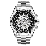 Mechanische Automatikuhr Skelett Herren Uhren Sport Zeitloses Design Edelstahl