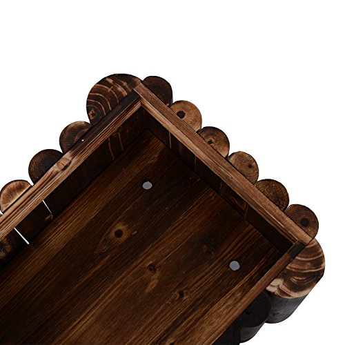 Outsunny® Hochbeet Pflanzkasten Kräuterbeet Pflanzbeet Gemüse Blumenbeet Blumenkasten, Tannenholz (Modell1) - 5