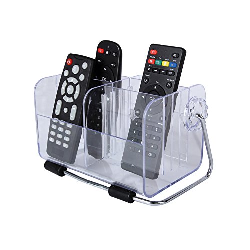 Preisvergleich Produktbild discoball Fernbedienungshalter Fernbedienung Aufbewahrung TV Klimaanlage Handy Verstellbar Organizer Tisch Ständer Klar Acryl