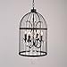 Produktbild OOFAY LIGHT Kronleuchter Kristall 4-Lichter Jahrgang Vogelkäfig Schmiedeeisen Decke Beleuchtung Befestigung Einstellbar Hängender Draht 50Cm Schwarz 35 * 60Cm