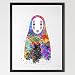 Dignovel Studios A4 No Face Spirited Away Anime Manga watercolour illustration Art Print Friendship Quotes Nursery art Kids Art Print Wedding Birthday Gift N347-Unframed