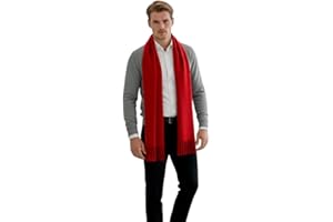LA FERANI Herren Kaschmir Schal Winter Herbst dünn 185x65 Kaschmirschal Casual Style Wollschal Wolle Uni Farbe Herrenschal
