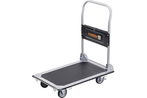 Meister 8985530 Plattformsvagn, Svart, 150 kg