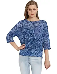 Printed Drop Shoulder Top