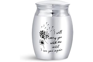 FGT Small Mini Urn for Ashes Human Mum Dad Family Husband Wife Pets Dog Cat Cremation Memorial Keepsake I Will Carry You With Me