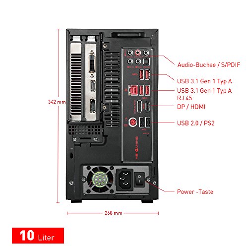 MSI Nightblade MIB VR7RC-245DE Gaming-PC (Intel Core i5-7400, Nvidia GeForce GTX1060 3GB, 8GB DDR4, 128GB SSD, Windows 10 Home) schwarz - 3