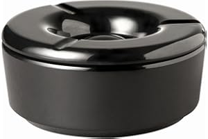 APS 83489 Windaschenbecher "CASUAL", Ø 11,5 cm, Höhe 5 cm, Melamin, schwarz