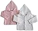 Baby girls hooded cable knit cardigan PINK 0-6 months
