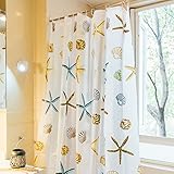 Wasserdichte duschvorhang,Bad Verdickung Wasserdicht Mehltau Anti-Falten-duschvorhang, Dusche Vorhang.180x180cm(71x71inch)+ Inklusive Bad Ring-A