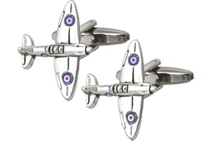 CMJ Boutons de manchette Spitfire Avion de chasse RAF