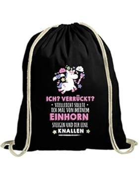Unicorn natur Turnbeutel mit Vom Einhorn steigen Motiv von ShirtStreet
