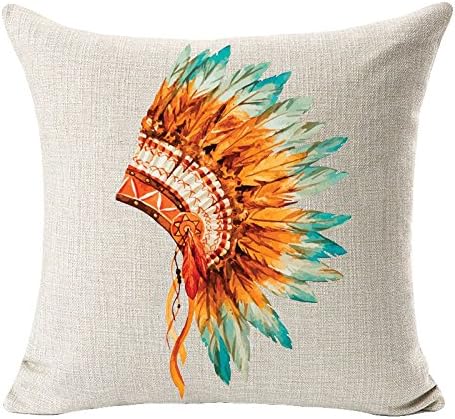 MAYUAN520 Decorative Pillows Skull Cushion Throw Pillow Home Decorative Pillows Cushion Cotton Totoro Elephant Indian Style Paisley Skull Flower,12