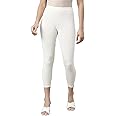 TWIN BIRDS Tailored Cut & Classic Fit Stretchable Viscose Elasthane Fabric Mid-Rise Skinny Fit High Ankle Length/Cropped Length Leggings for Women