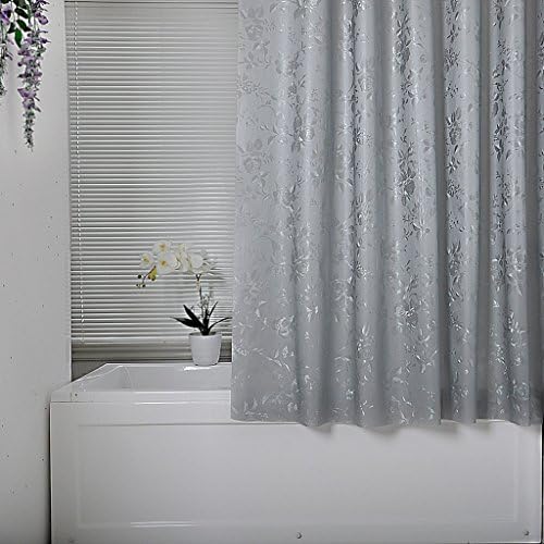 QQ PEVA Shower Curtain 3D Water Cube Effect Waterproof Heavy-duty Blackout Curtains ( Size : 260*180cm(W*H) )
