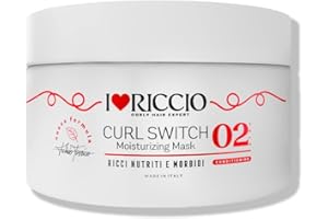 ILOVERICCIO I Love Riccio Curl Switch Maschera Capelli Ricci e Mossi Nutriente e Idratante Con Olio di Argan, Macadamia e Jojoba, Ricci Definiti e Morbidi, Reidrata Capelli Secchi e Crespi, Travel Size 100 ml