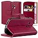 Produktbild Cadorabo Hülle für Samsung Galaxy S3 Mini - Hülle in Wein ROT – Handyhülle im Luxury Design mit Kartenfach und Standfunktion - Case Cover Schutzhülle Etui Tasche Book