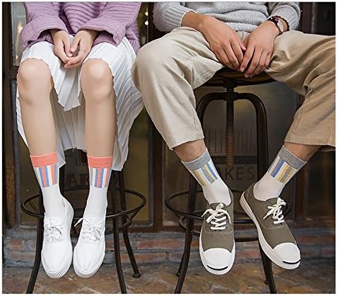 2 Double cotton personalized couples long socks autumn and winter super warm and stylish creative women and men and socks, all code, colored pencils