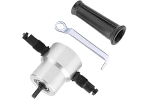Delaman Schneider Nibbler Cortador de metal – Cortador de chapa de doble cabezal, fijación para taladro eléctrico, herramienta de corte portátil