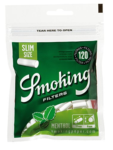 Smoking Filter Menthol Slim Size Zigarettenfilter Aromatisiert 1 Box (10x 120) - 2