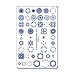 CICI&SISI Nail Art Stamping Plates Kit Blue-and-White Plate Manicure Template (2PCs)