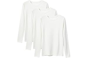 LiKing Maglietta a Maniche Lunghe Donna con Scollo Tondo Cotone 3er Pack 6151