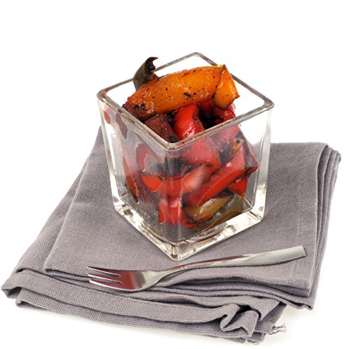 12 Stück Glaswürfel H 6 cm Teelichtlgläser Vorspeisengläser Dessertgläser - 3