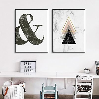Nordic Ideas Citation Murale Chambre Tableaux Décoration Peinture sur Toile Affiche noir et blanc Motivation Poster Deco Salon Sans Cadre PTQT002-M